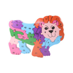 Puzzle din lemn cu litere si cifre