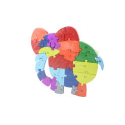 Puzzle din lemn cu litere si cifre