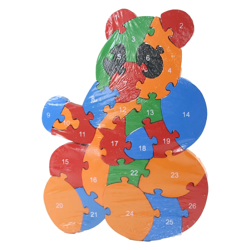 Puzzle din lemn cu litere si cifre Puzzle din lemn cu litere si cifre