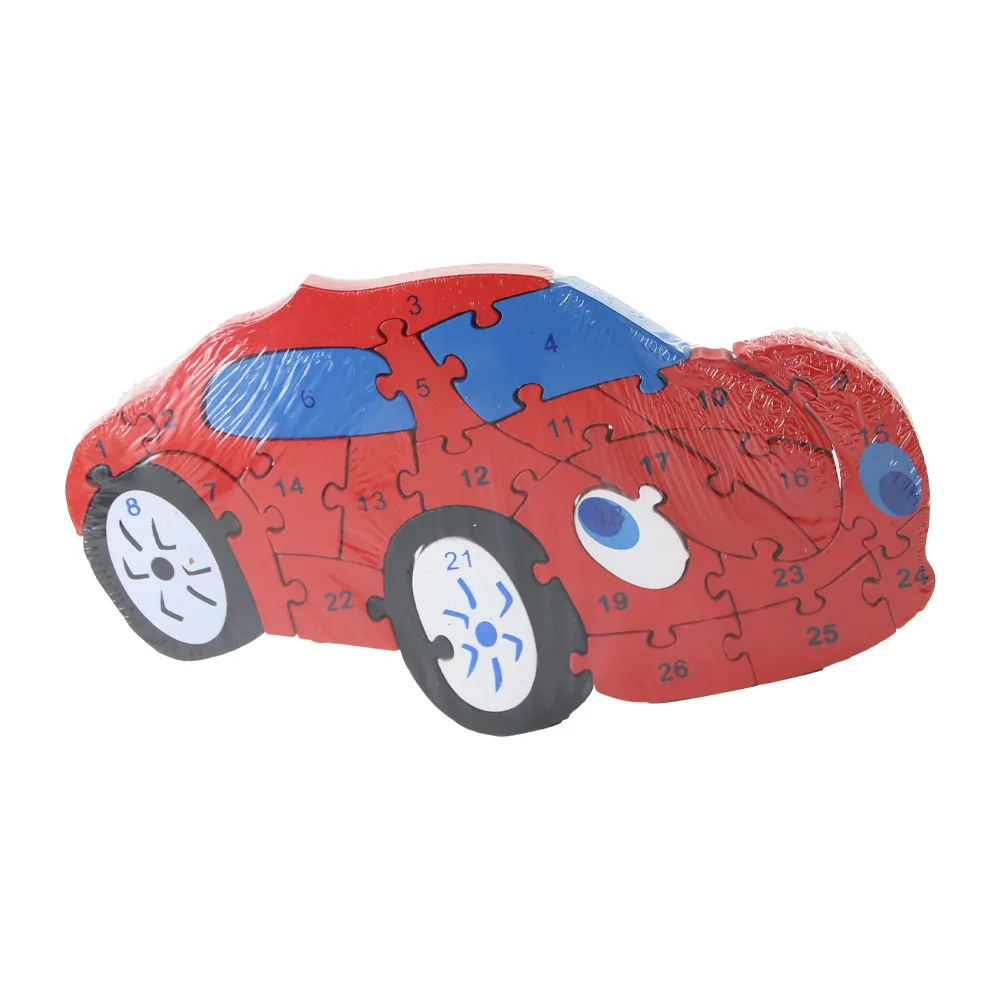 Puzzle din lemn cu litere si cifre Puzzle din lemn cu litere si cifre