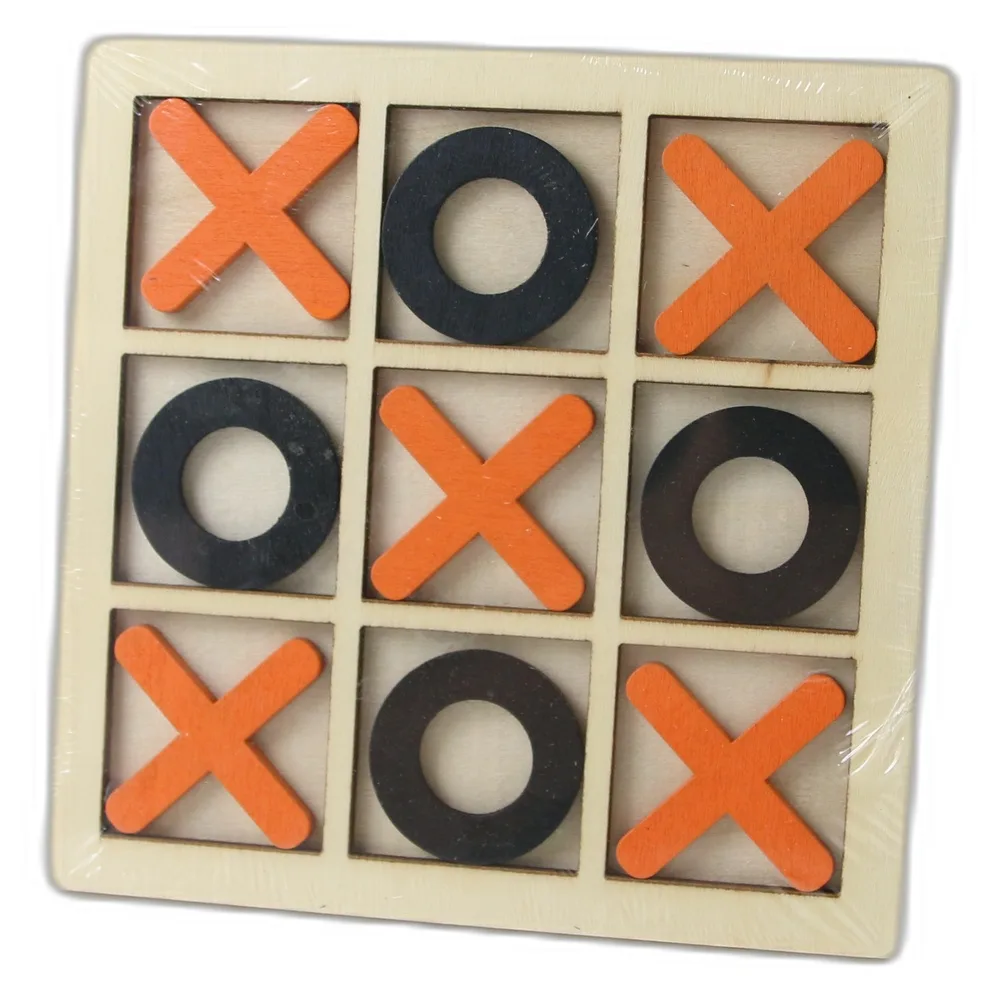 Joc din lemn Tic-Tac Toe 14.5 x 14.5 cm