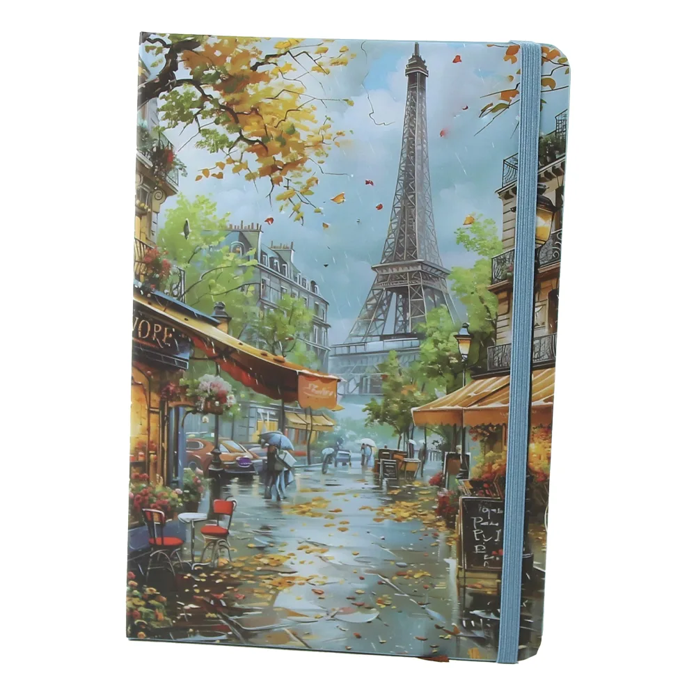 Agenda nedatata cu pagini liniate Aquarelle 14.5 x 20.5 cm