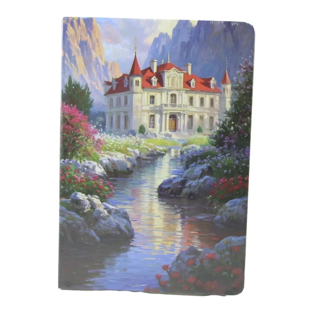 Agenda nedatata cu pagini liniate Aquarelle 14.5 x 20.5 cm