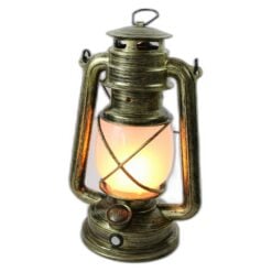 Felinar plastic cu lumanare LED solara 25 cm