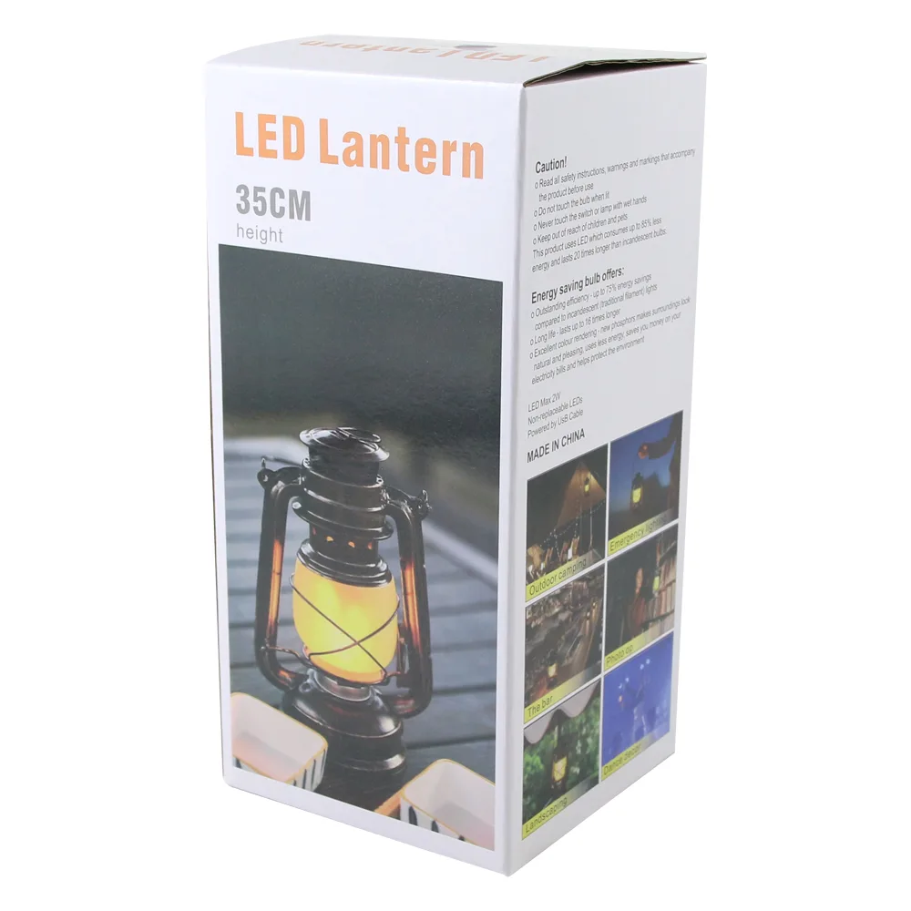 Felinar plastic cu lumanare LED solara 25 cm