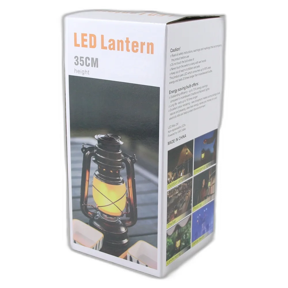 Felinar plastic cu lumanare LED solara 25 cm
