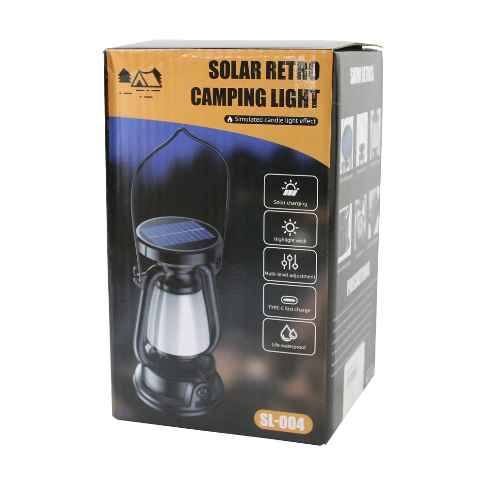 Felinar plastic cu lumanare LED solara 15 cm