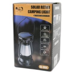 Felinar plastic cu lumanare LED solara 15 cm