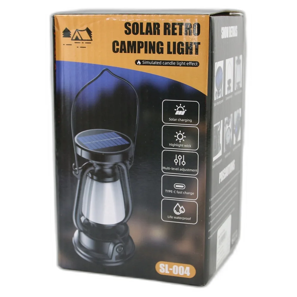 Felinar plastic cu lumanare LED solara 15 cm