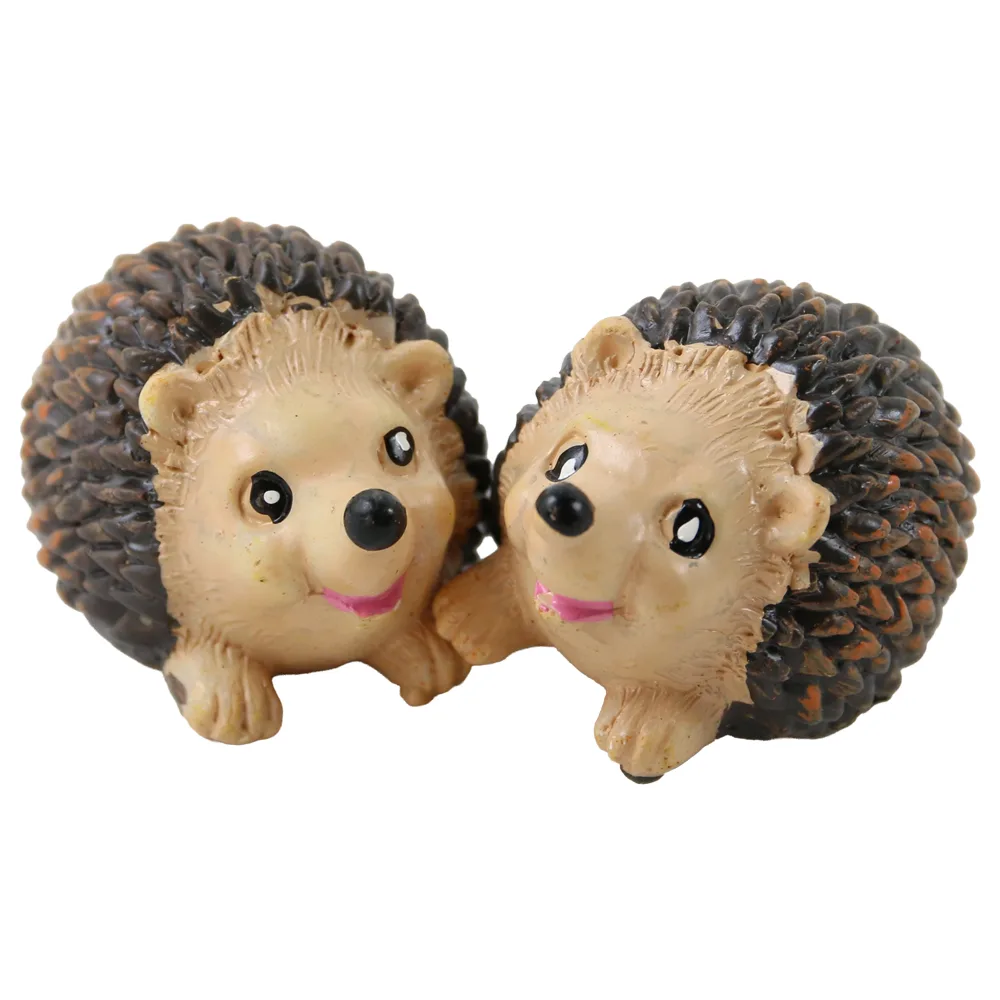 Set 2 figurine Arici din rasina 3 x 5 cm