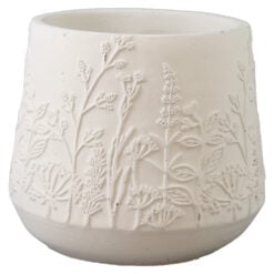 Ghiveci din beton cu model floral 15 x 13 cm