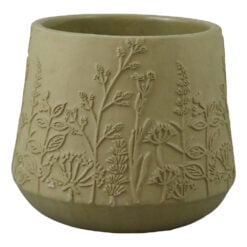 Ghiveci din beton cu model floral 15 x 13 cm
