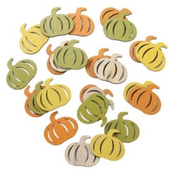 Set 36 dovlecei colorati de toamna din lemn 4 x 3.5 cm