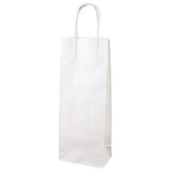Punga cadou alb pentru bauturi 14 x 36 cm