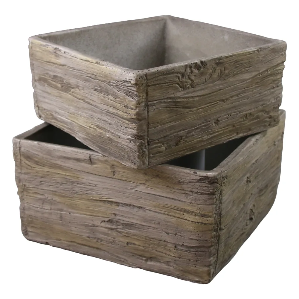 Set 2 ghivece din beton 20 x 20 x 10 / 17 x 17 x 8 cm Set 2 ghivece din beton 20 x 20 x 10 / 17 x 17 x 8 cm