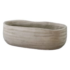 Ghiveci oval din beton 19 x 9 x 6.5 cm
