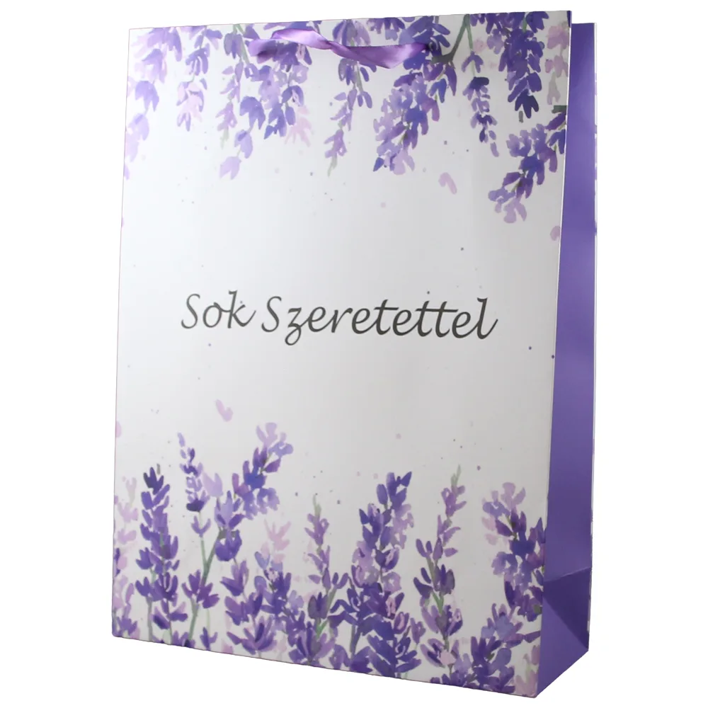 Punga cadou din hartie "Sok szeretettel" 31 x 42 cm Punga cadou din hartie "Sok szeretettel" 31 x 42 cm
