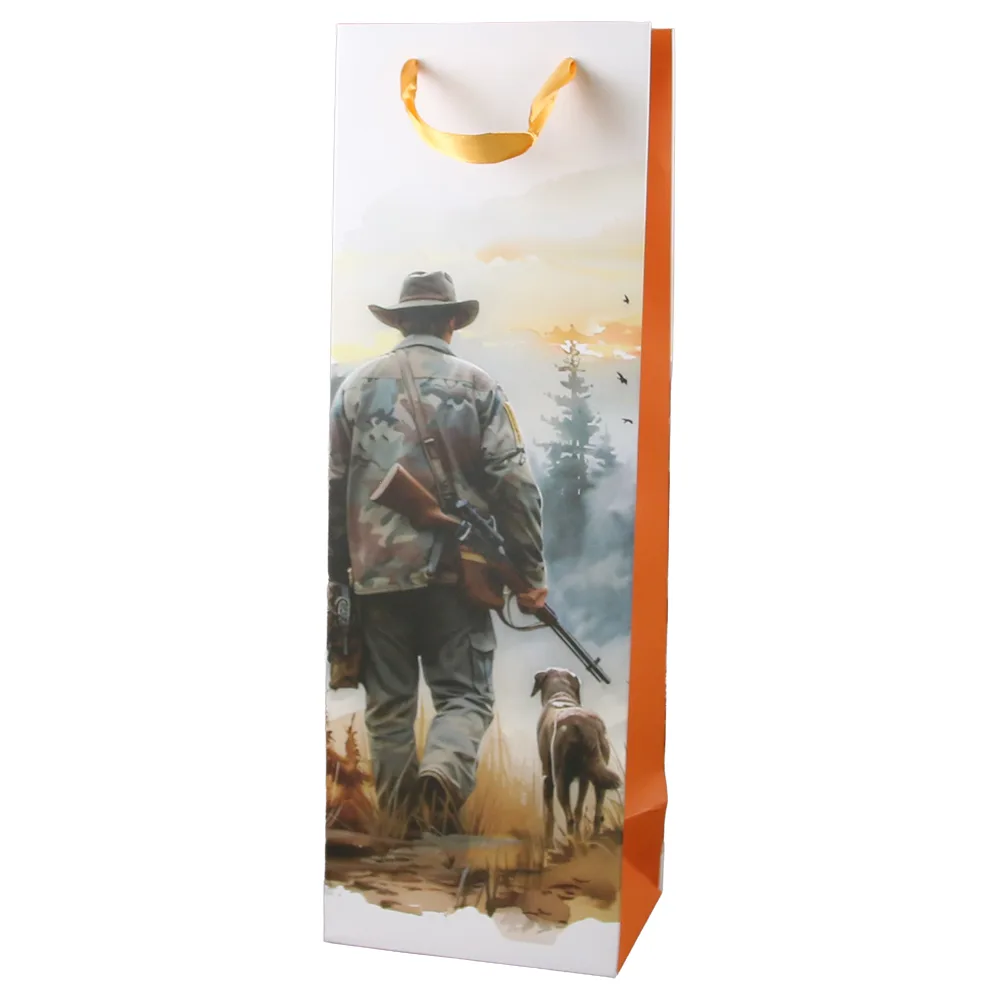 Punga cadou pentru bauturi din hartie 12 x 36 cm Punga cadou pentru bauturi din hartie 12 x 36 cm