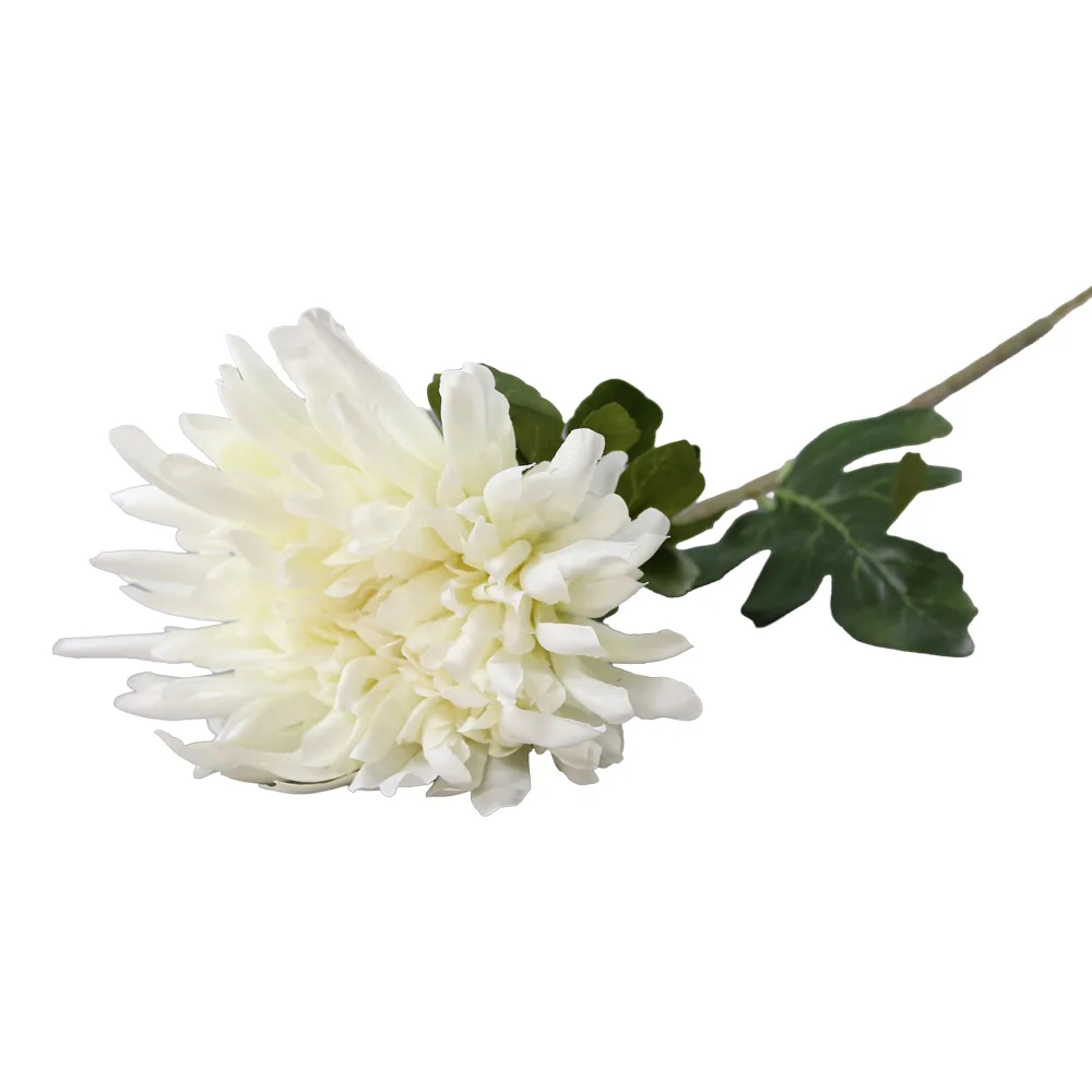 Crizantema artificiala alba