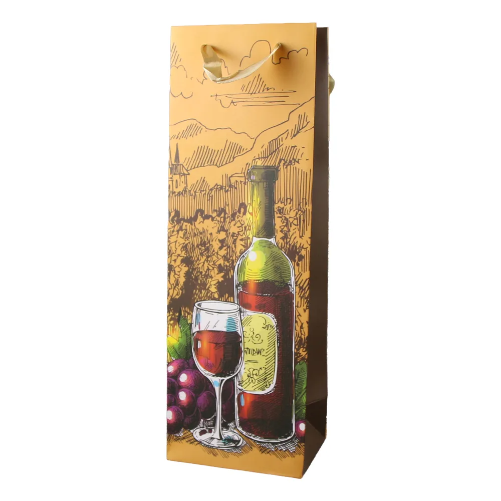 Punga cadou pentru bauturi din hartie 12 x 36 cm Punga cadou pentru bauturi din hartie 12 x 36 cm