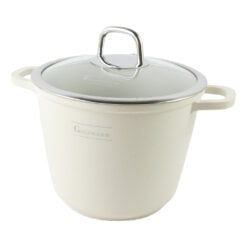 Oala aluminiu turnat cu capac sticla Goldmann 20 x 16 cm
