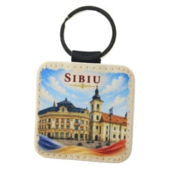 Breloc din piele sintetica Sibiu 5 cm