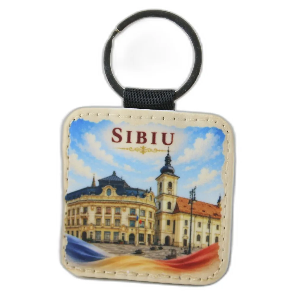 Breloc din piele sintetica Sibiu 5 cm