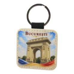 Breloc din piele sintetica Arcul de Triumf 5 cm