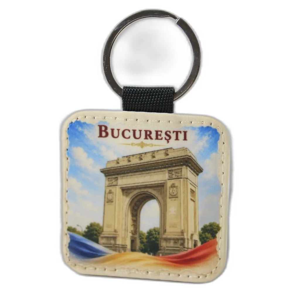 Breloc din piele sintetica Arcul de Triumf 5 cm Breloc din piele sintetica Arcul de Triumf 5 cm