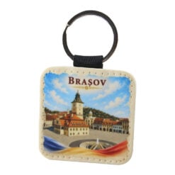 Breloc din piele sintetica Brasov 5 cm