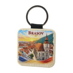 Breloc din piele sintetica Biserica Neagra