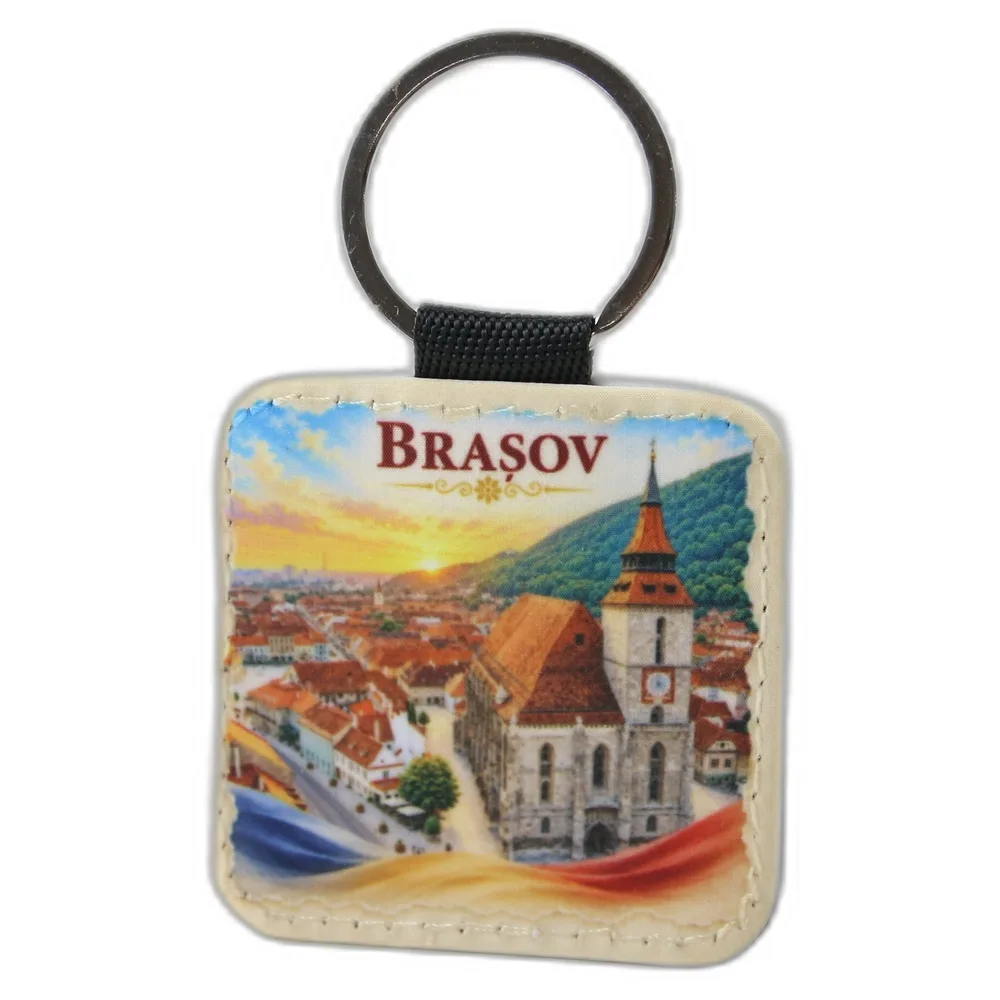 Breloc din piele sintetica Biserica Neagra Breloc din piele sintetica Biserica Neagra