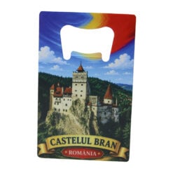 Desfacator de sticle metalic Castelul Bran 5.5 x 8.5 cm