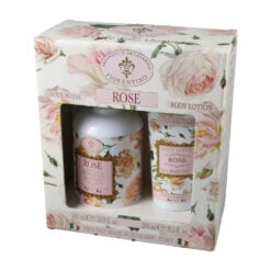 Set cadou pentru baie Florentino Rose 500 + 250 ml - gel de dus si lotiune de corp
