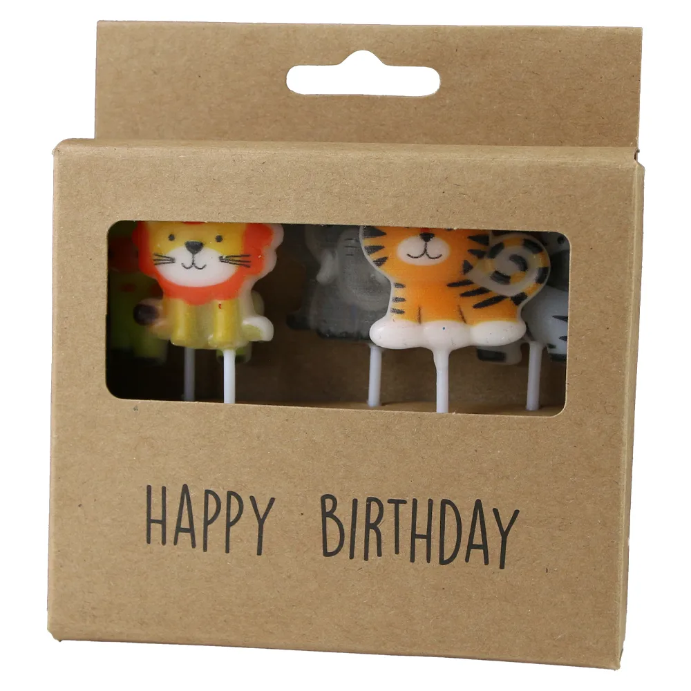 Set 5 lumanari pentru tort Animale Zoo 3.5 x 7cm