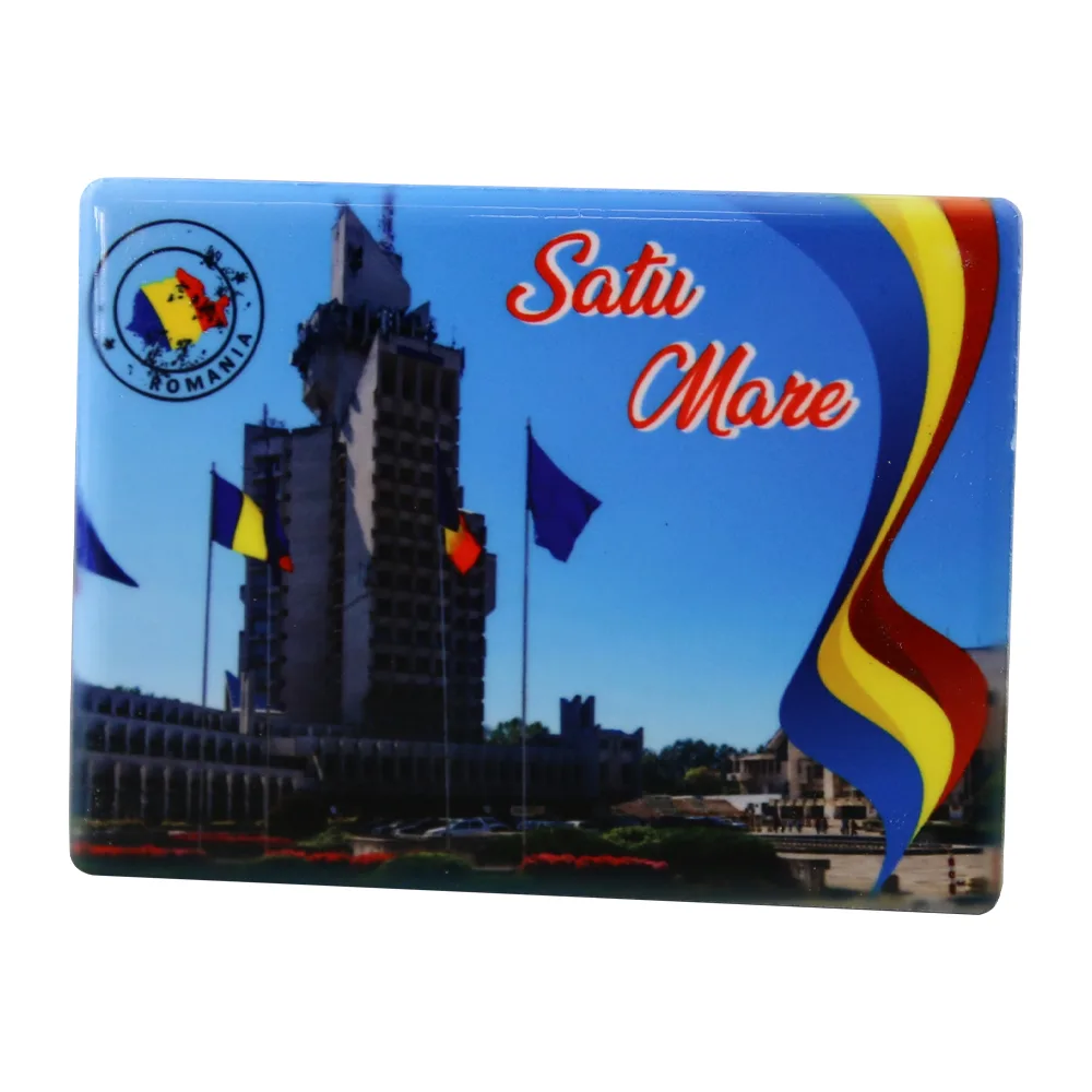 Magnet de frigider din ceramica Satu Mare 8 x 6 cm