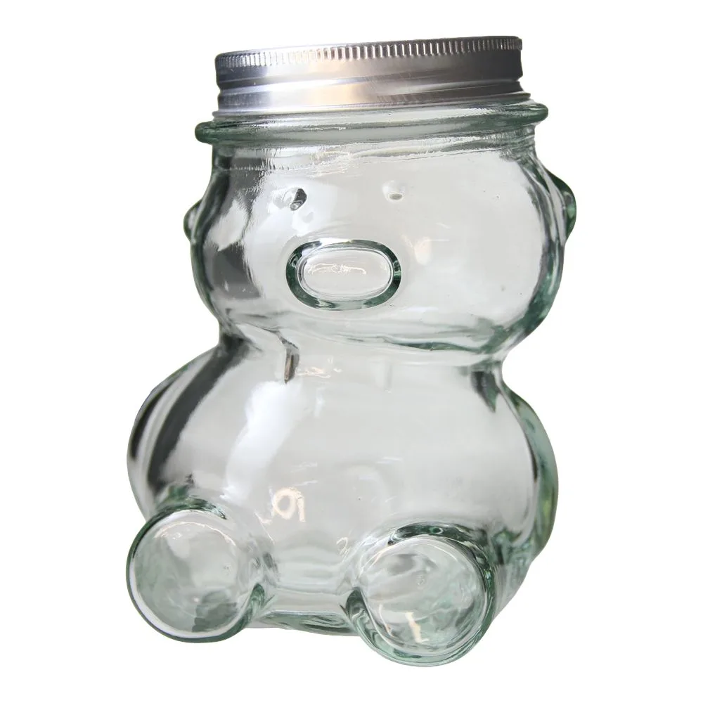 Borcan Ursulet din sticla pentru miere 50 ml Borcan Ursulet din sticla pentru miere 50 ml