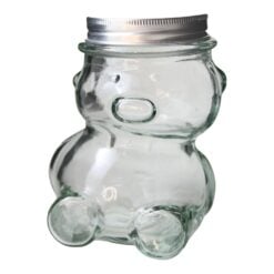 Borcan Ursulet din sticla pentru miere 120 ml