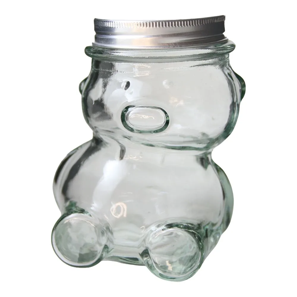 Borcan Ursulet din sticla pentru miere 120 ml Borcan Ursulet din sticla pentru miere 120 ml