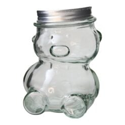 Borcan Ursulet din sticla pentru miere 300 ml