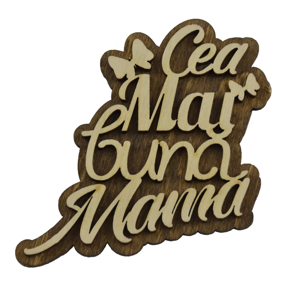 Decoratiune realizata din lemn cu magnet - Diverse modele cu mesaje