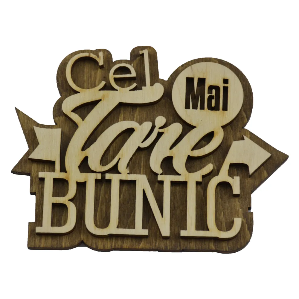 Decoratiune realizata din lemn cu magnet - Diverse modele cu mesaje