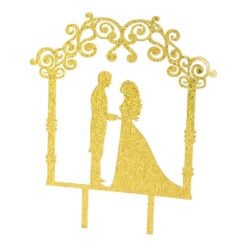 Ornament tort pentru nunta din acril 13.5 x 17.5 cm