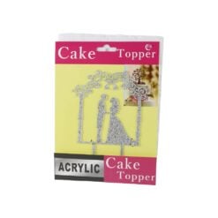 Ornament tort pentru nunta din acril 13.5 x 17.5 cm