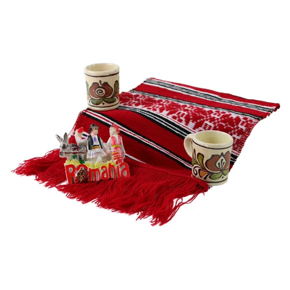 Set cadou traditional romanesc cu stergar