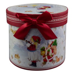 Cana de craciun cu lingurita realizata din ceramica in cutie cadou - Design Craciun