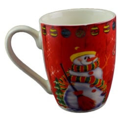 Cana de craciun realizata din ceramica - Design cu om de zapada - Diverse modele