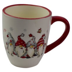 Cana de craciun realizata din ceramica - Design cu spiridusi - 2 modele