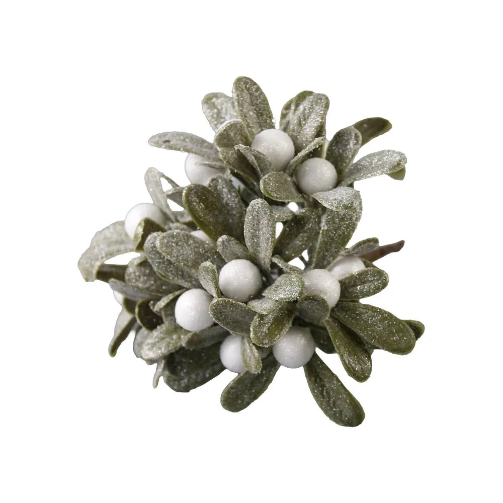 Pick decorativ creanga de vasc cu glitter 14 cm Pick decorativ creanga de vasc cu glitter 14 cm