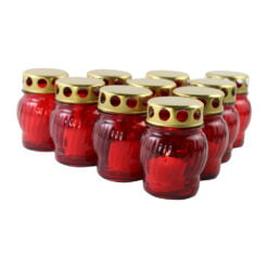Set 10 candele din sticla pentru cimitir